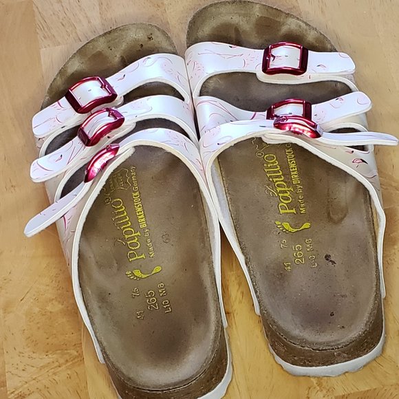 brushed flamingo birkenstock